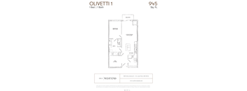 a floor plan of a bedroom apartment