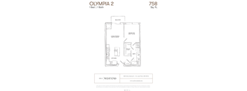 a floor plan of a bedroom apartment