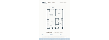 A floor plan for a one bedroom apartment with a balcony.