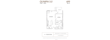 a floor plan of a bedroom apartment