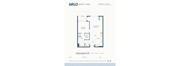 A floor plan for a property rented by Arlo West End.
