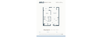 A floor plan for a property rental by Arlo West End.