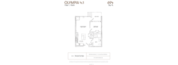 a floor plan of a unit with a bedroom and a bathroom