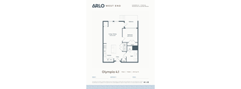 A floor plan for a property by Arlo West End.