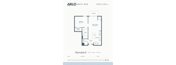 A floor plan for a property rented by Arlo West End.