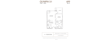 a floor plan of a bedroom apartment