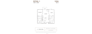 a floor plan of a unit with a bedroom and a bathroom