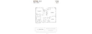 a floor plan of a bedroom apartment with a bathroom and a closet