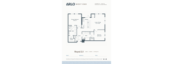 A floor plan for a property by Arlo West End.