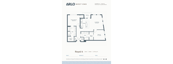 A floor plan for a property by Arlo West End.