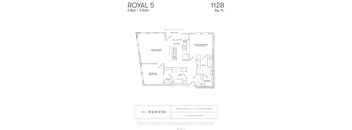 a floor plan of a unit with a bedroom and a bathroom