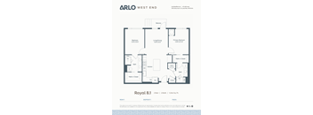 A floor plan for a property rental by Arlo West End.