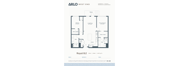 A floor plan for a property rented by Arlo West End.