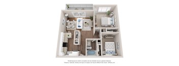 two bedroom apartment floorplan