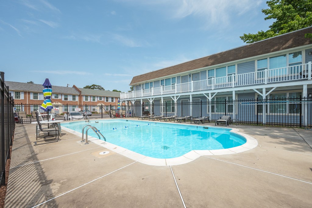 the swimming pool at our apartments