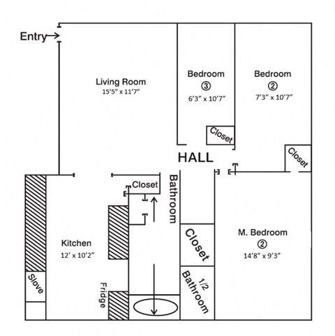 3303 Azalea Garden Road, #1 3 Beds Duplex/Triplex for Rent - Photo Gallery 4