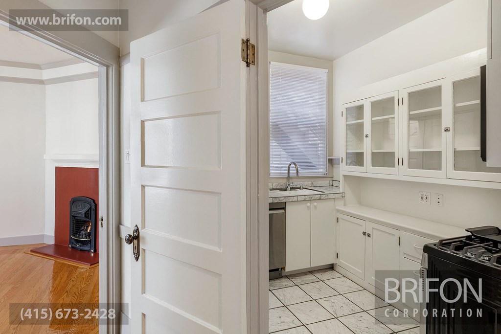 Looking into kitchen and living room