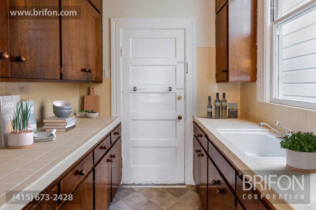 Kitchen with Real Wood Cabinetry