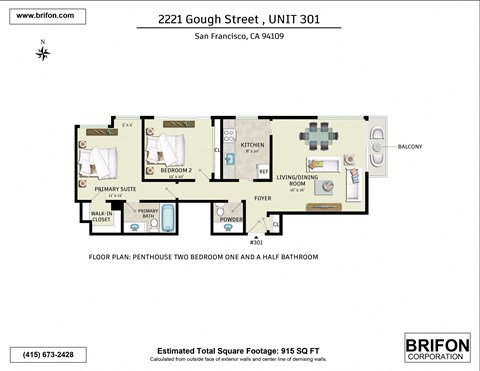Floor plan for 301