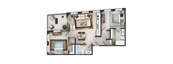 Two Bedroom Two Bathroom B-10