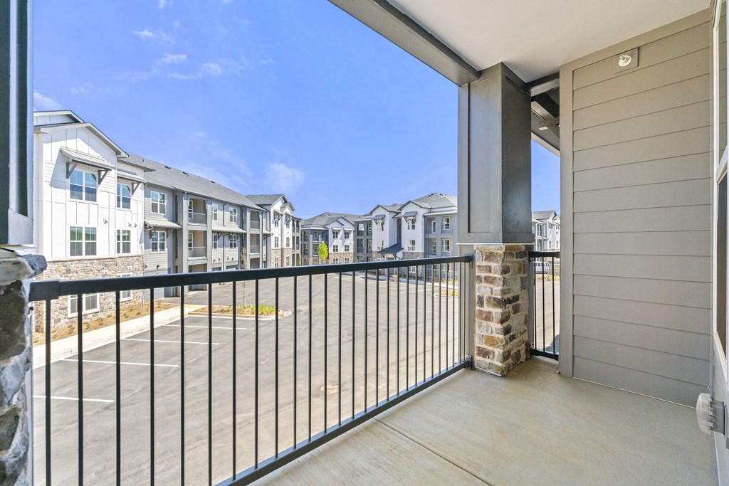 the spacious balcony at Tapestry Overbrook in McDonough, Georgia