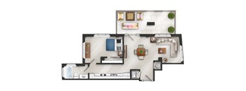 One Bedroom One Bathroom A-27