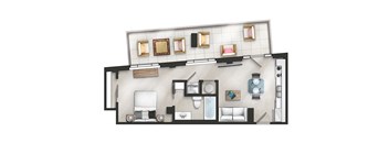 One Bedroom One Bathroom A-28