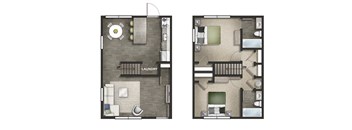 a floor plan of a two bedroom apartment