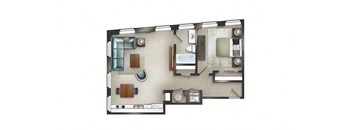 One Bedroom One Bathroom A-2