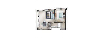 One Bedroom One Bathroom A-3