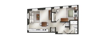 One Bedroom One Bathroom A-10