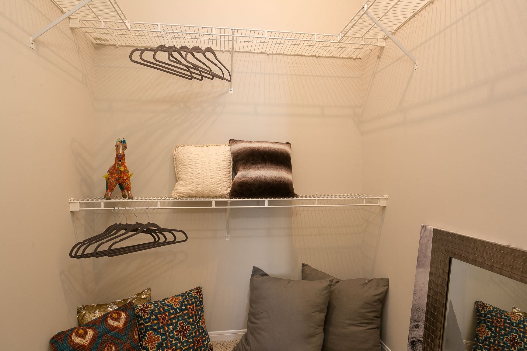 walk in closet at Village at Caldwell Mill Apartments in Birmingham, Alabama