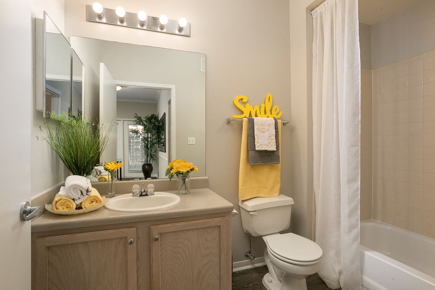 renovated bathrooms at Village at Caldwell Mill Apartments in Birmingham, Alabama