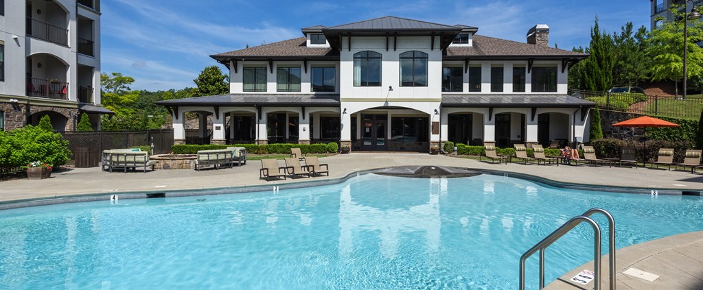 Pool and Sundeck at 4700 Colonnade Apartments in Birmingham, AL