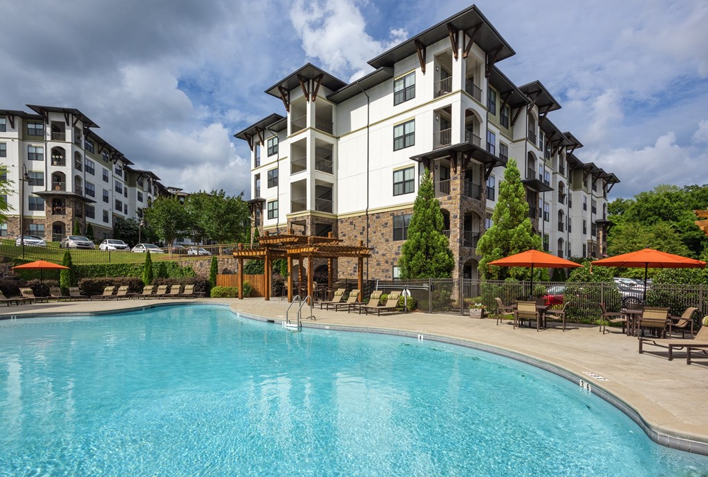 Pool and Sundeck at 4700 Colonnade Apartments in Birmingham, AL