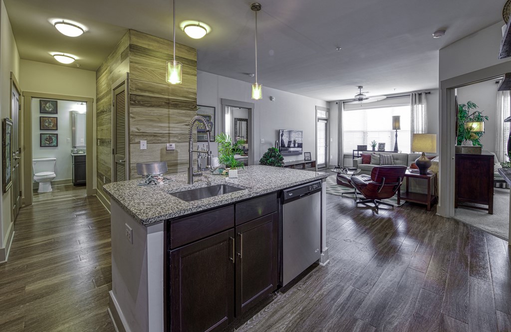 Open Concept Living and Kitchen at 4700 Colonnade Apartments in Birmingham, AL