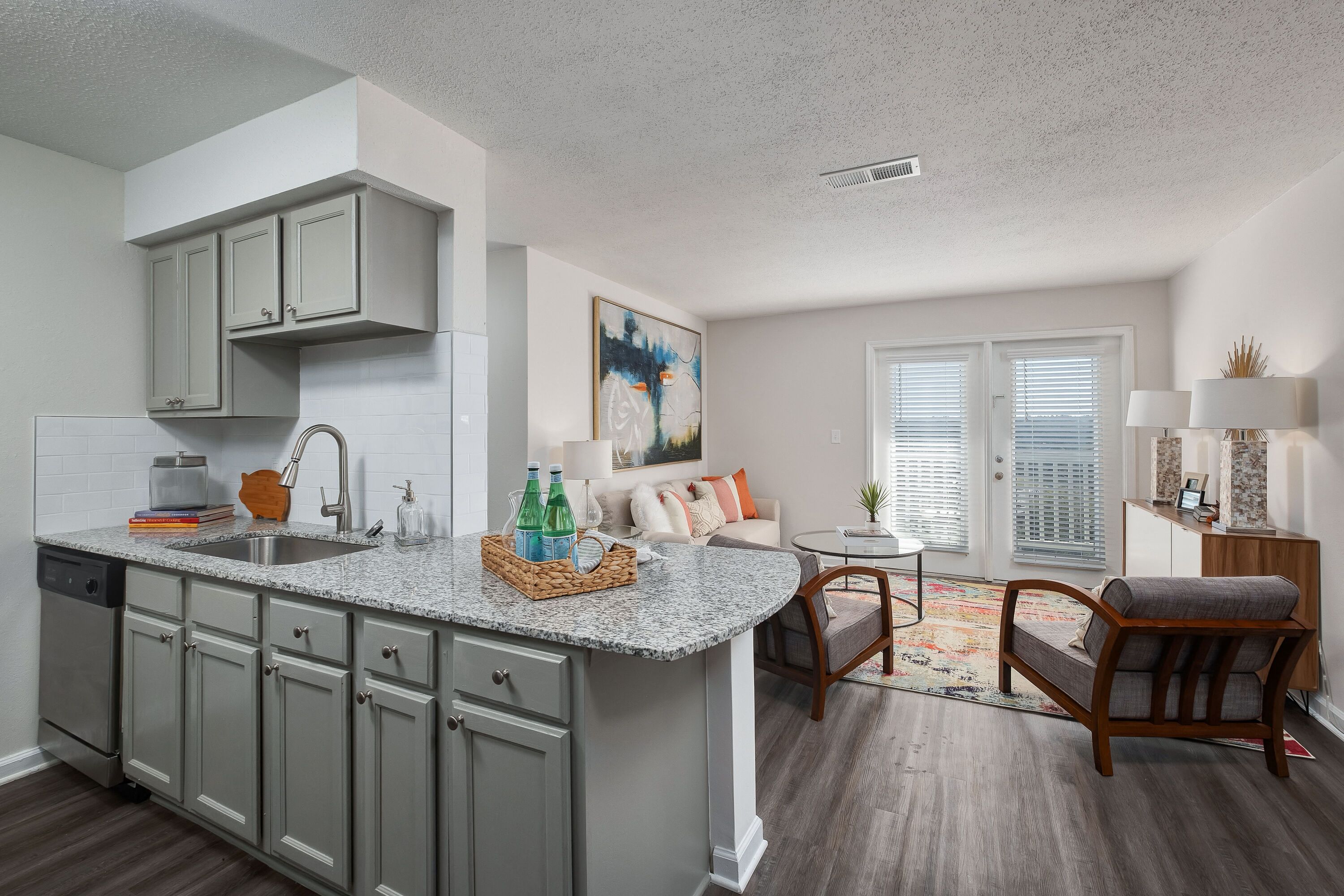 Kitchen and Living Room at The Union at Cooper Hill, Birmingham