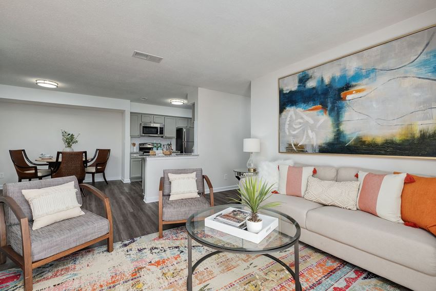 Living Room and Dining Room at Union at Cooper Hill Apartments in Irondale, AL Union at Cooper Hill Apartments in Irondale, AL - Photo Gallery