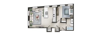 One Bedroom One Bathroom A-19