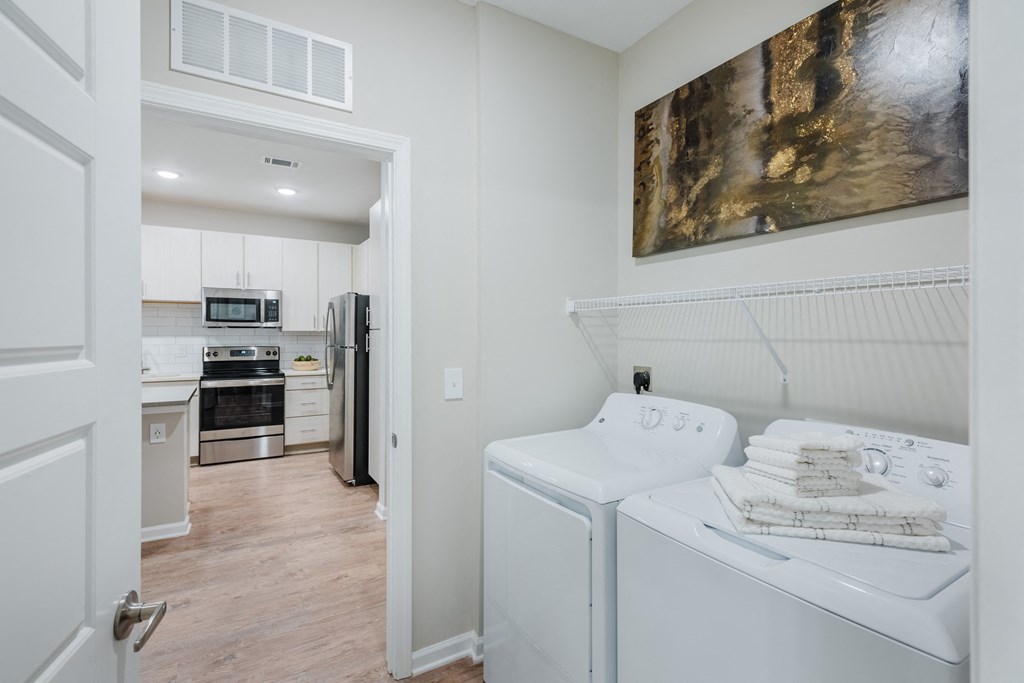 supplied washer and dryer at the Bon Haven apartment building in Spartanburg, SC