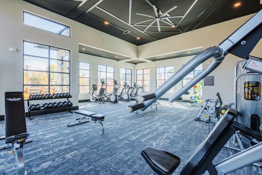 24-hr fitness center at Bon Haven Apartments in Spartanburg, SC