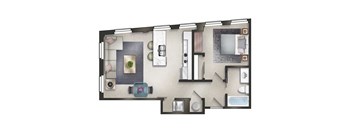 One Bedroom One Bathroom A-23