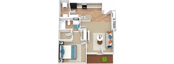 a floor plan of a house with a living room and a dining room