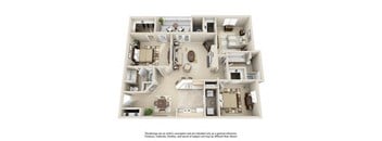 a bedroom floor plan is shown in this image