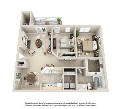 a floor plan of a house with a bedroom and a living room