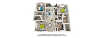 2 bedroom floor plan  the crossings at townsend apartments