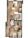 2 bedroom 2 bathroom B Conyers Floor Plan 2 bedroom 2 bathroom B Conyers Floor Plan at The Tower, Alabama, 35401