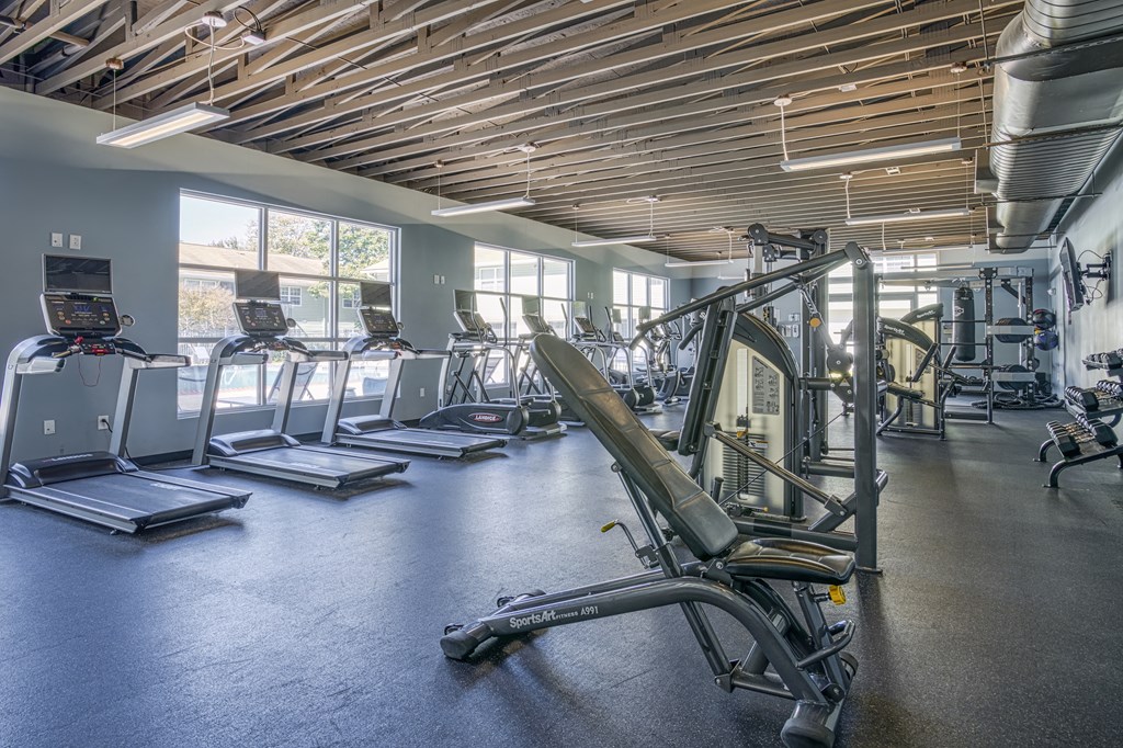 Cardio equipment at Ascent Jones Apartments in Huntsville, Alabama