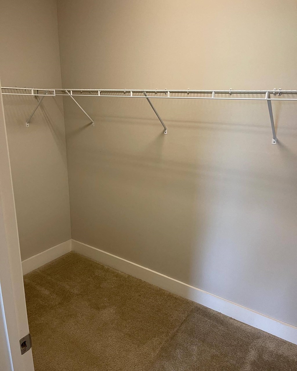 Walk-in closet with shelving system at Flats on 4th Apartments in Birmingham, AL