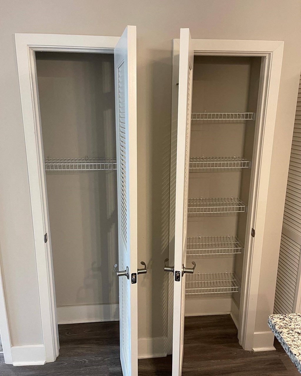 linen closets at Flats on 4th Apartments in Birmingham, AL
